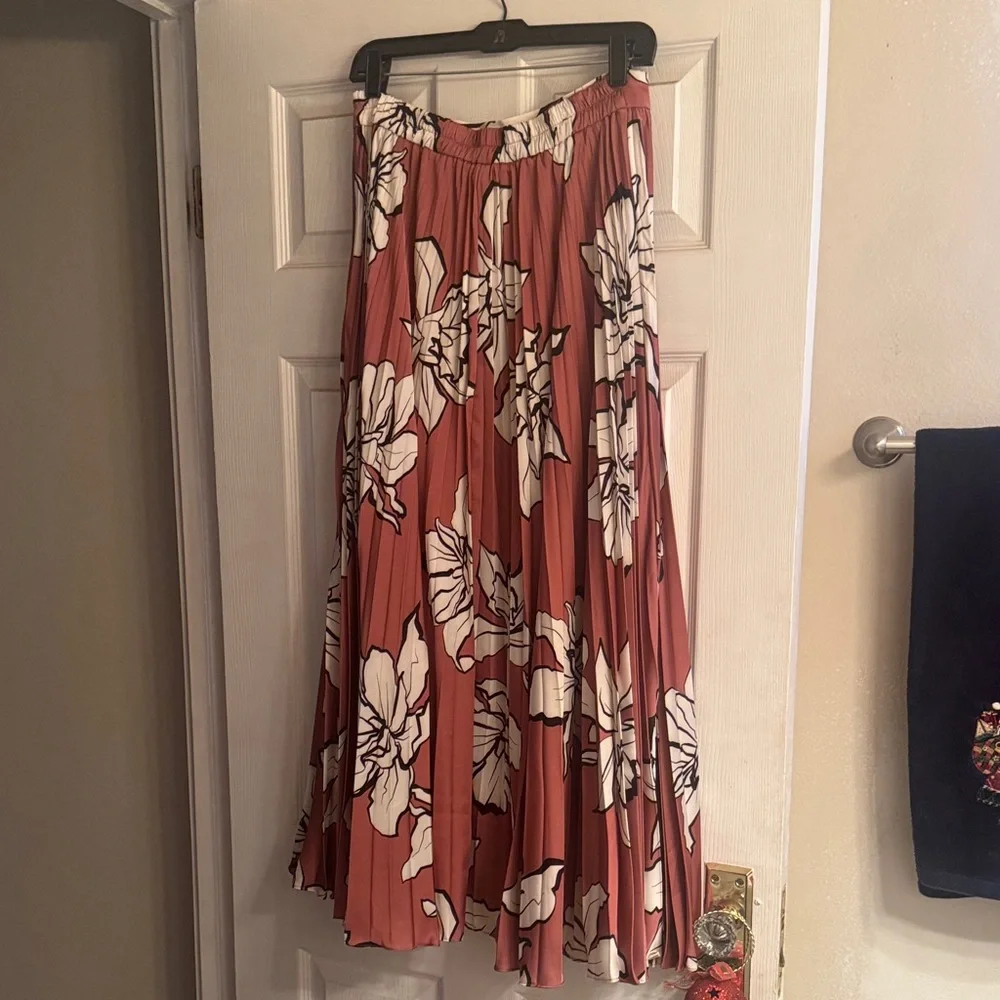 Hutch A-Line Maxi Skirt in Rust and White Floral - Picture 6 of 6